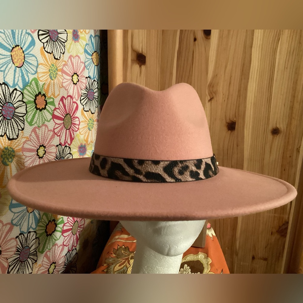 Pastel pink fedora